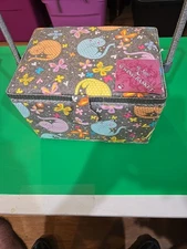 Dritz St. Jane Fabric Oblong Sewing Basket Storage Keeper Tool NWT  (A)