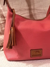 AUTHENTIC DOONEY & BOURKE PINK PEBBLE LEATHER HOBO BAG PURSE SATCHEL