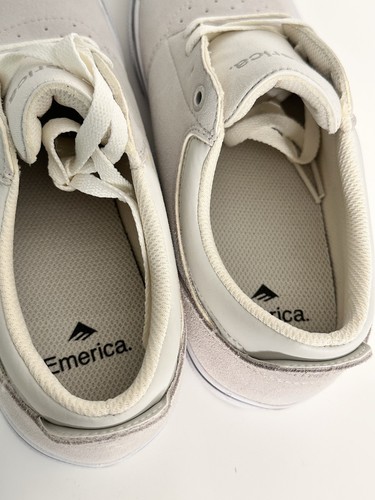 Emerica Men's Alcove Cupsole Low Top Skate Shoes Size 8 White/Cream Color NIB - Picture 7 of 10