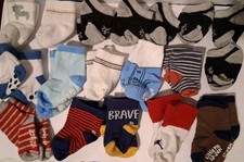 0-12M Baby Boy Sock Lot Of 18 Pairs Ankle