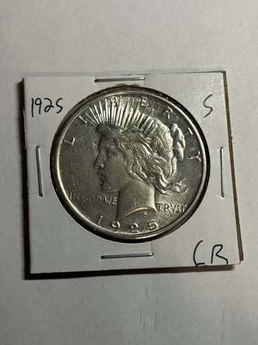 1925-S Peace Silver Dollar AU Nice Luster Tough Date