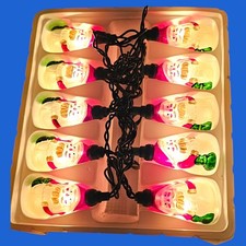 Indoor Fancy Christmas Lights String of 10 Santa Claus