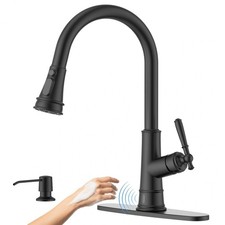 Touchless Kitchen Faucet Matte Black with Pull Down Sprayer, Motion Sensor Ac...