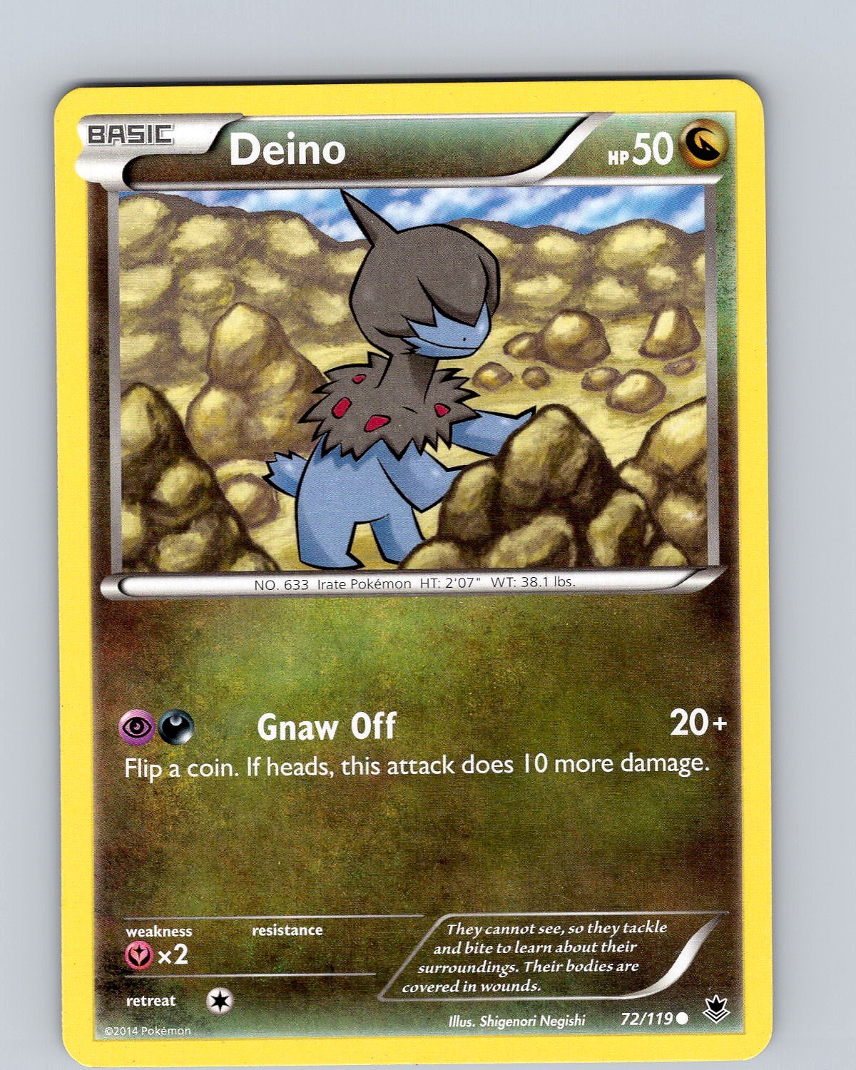 Pokemon TCG Deino XY Phantom Forces 72/119 Regular Common Card LP-NM
