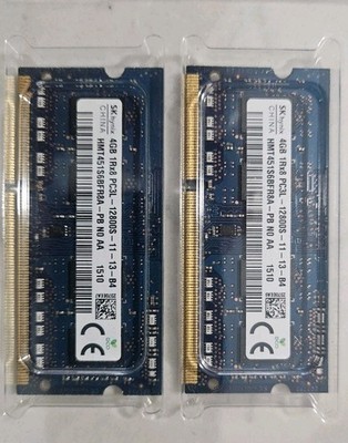 SK Hynix 4GB 1Rx8 PC3L-12800S-11-13-B4 DDR3 RAM Laptop Memory X 2 Tested
