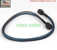 1M SFF-8643 to SFF-8643 SAS 3.0 Cable 12Gbps Mini SAS HD Server Internal Cord