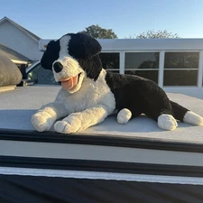 Hug Fun Border Collie Plush Extra Large Life Like Realistic Stuffed Animal 36"