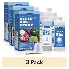 3 Pack Clear Epoxy Resin Coating Casting Kit Durable Food Safe Quick Drying New