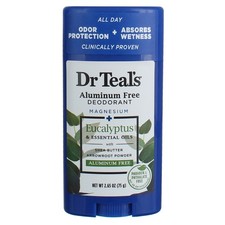 2 Pack Dr Teal's Aluminum Free Deodorant, Eucalyptus, 2.65 oz