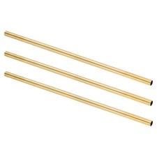 3Pcs H62 Brass Round Tube, 9mm OD 0.5mm Wall Thickness 300mm Length Pipe Tubing