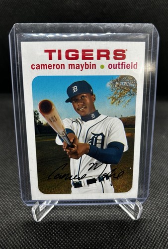 2020 Topps Heritage CAMERON MAYBIN WHITE BORDER