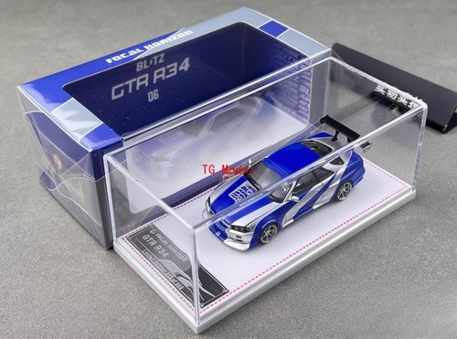 TG FH 1:64 NFS Silver Skyline GTR R34 C West Sports Model Diecast Metal Car New - Picture 12 of 12