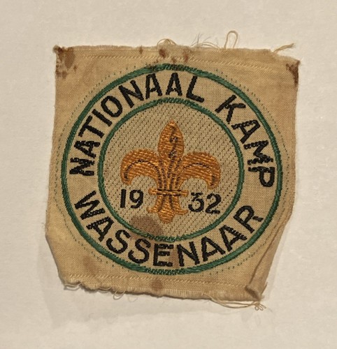 1932 Nationaal Kamp Wassenaar Patch Boy Scout BSA The Netherlands Vintage