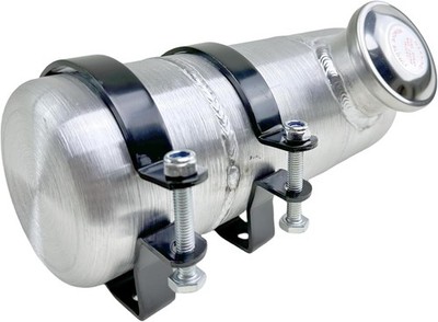 JSD 0.48 Gallon 4''x10'' Aluminum Spun Round Gas Tank With Bracket End Fill 1/4'' N