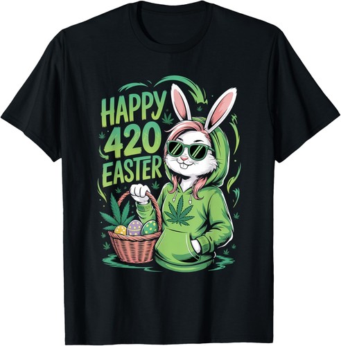 Happy 420 Easter Funny Weed Bunny Easter day Women T-Shirt Hoodie