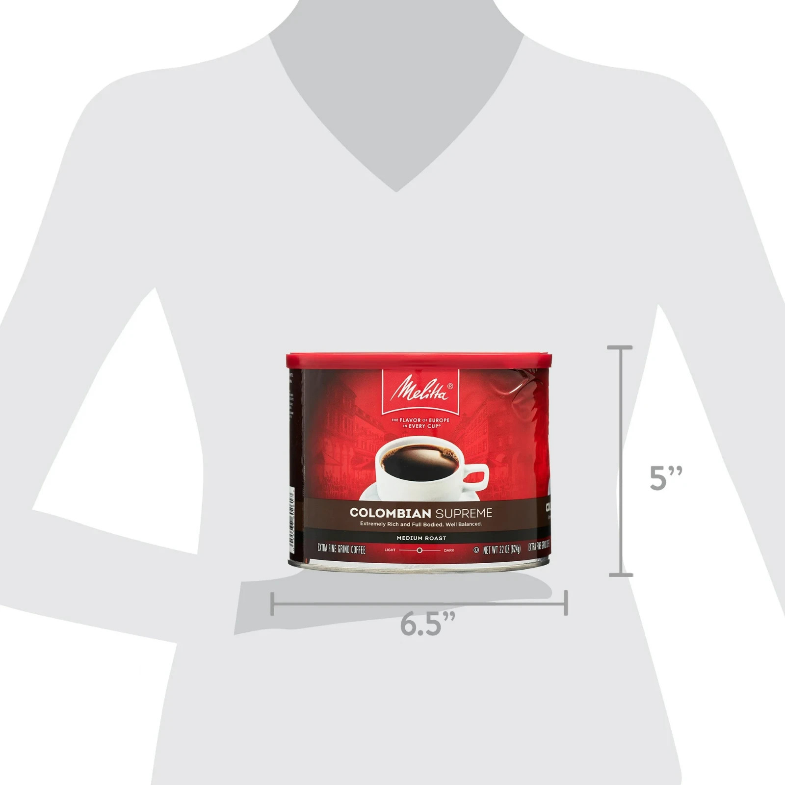 Melitta Colombian Supreme Ground Coffee, 22 oz...