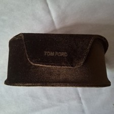 Tom Ford Chocolate Brown Velvet Sunglasses Case with Magnetic Closure