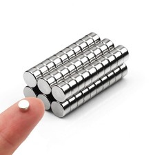 60pcs Small Magnets,Round for Refrigerator , Cylinder, Fridge , Office , Whit...