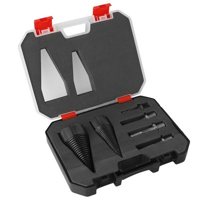 6x High Speed Wood Splitter Twist Drill Bit Firewood Screw Splitting Cone Driver