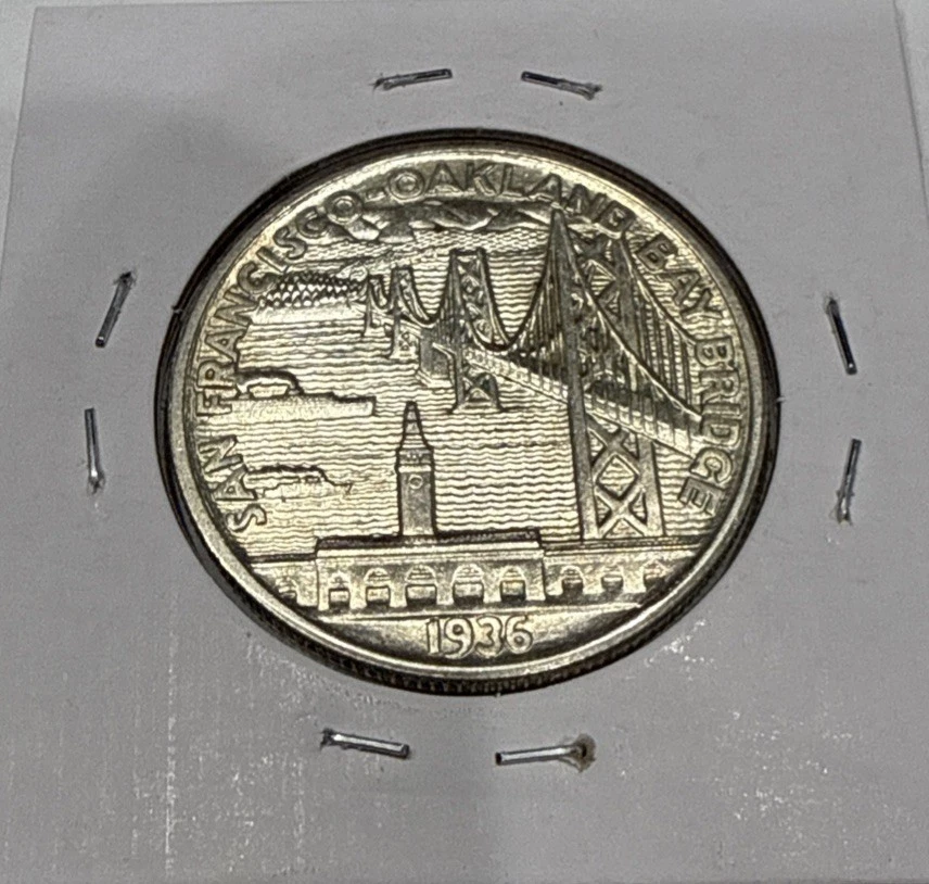 1936 Bay Bridge California Commemorative Silver Half Dollar 50C Coin BU Unc. - Image 4 of 4