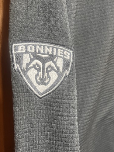 Adidas St. Buenaventure Bonnies Equipo de Baloncesto Entrenador Emitido 1/4 Cremallera Pullover XL - Imagen 2 de 7