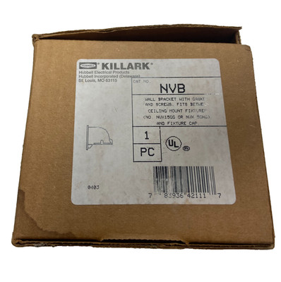 HUBBELL KILLARK NVB WALL BRACKET WITH GASKET AND SCREWS