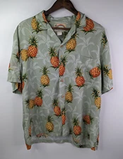 Vintage Paradise Found Men’s Tropical Pineapple Swingers Hawaiian Shirt Large