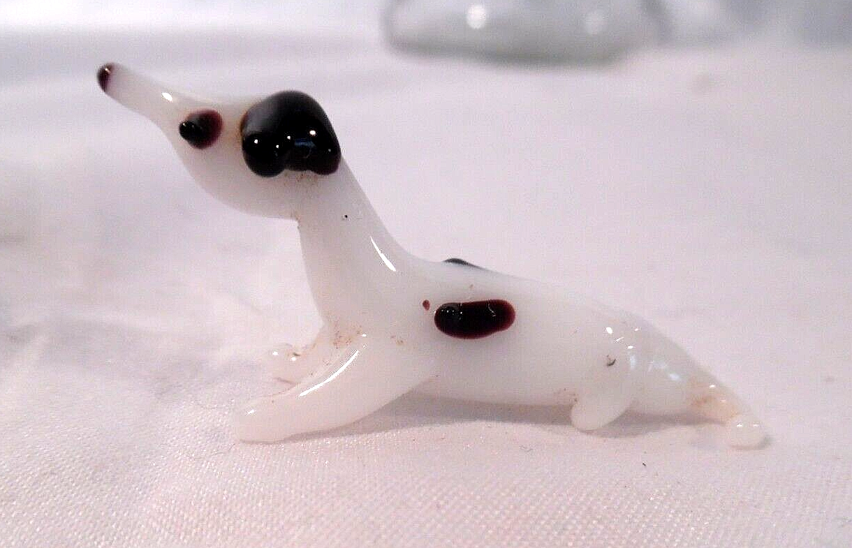 (4) Small Hand Blown Glass Animal Figurines Seal, (2) Dogs & Chicken eBay