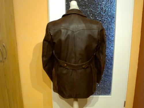 Kutscherjacke Thälmannjacke Lederjacke Krad-Jacke Militär 30er 40er Jahr Gr. 50 - Bild 5 von 15