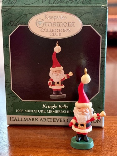 1998 Kringle Bells Minature Hallmark Ornament In Box - Picture 3 of 7
