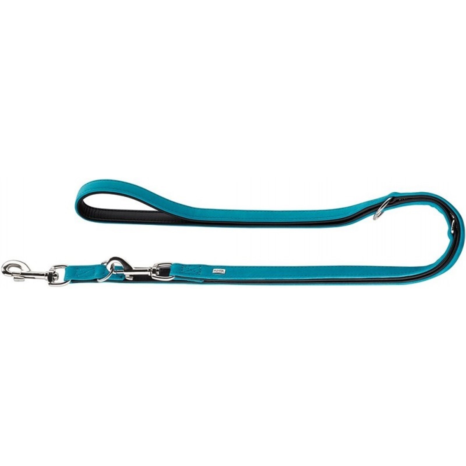 Laisse Hunter Provence turquoise et noir 200cm, réglable et résistante