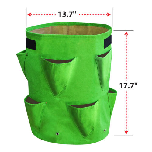 Garden strawberry Fabric BagPlanting Grow Pot Planter Vegetable Container 1-5pcs - Picture 3 of 11