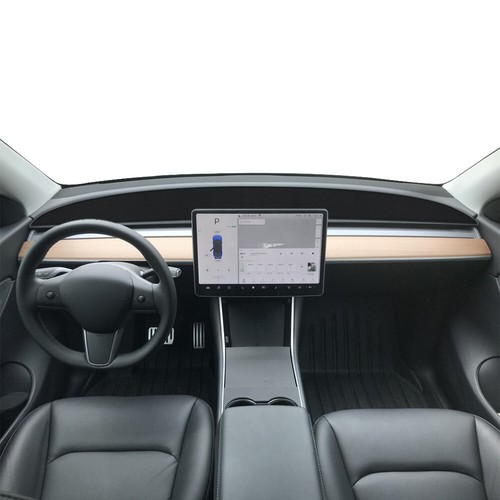 Cubierta de alfombrilla de tablero de cuero para consola Dashmat para Tesla modelo 3 Y 2017-2022 - Imagen 4 de 18