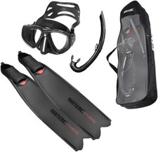 SEAC Set Tris Motus Set Motus Long Fins, One Diving Mask, Jet Snorkel