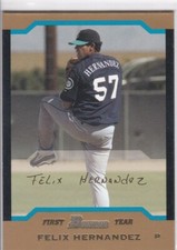 FELIX HERNANDEZ ROOKIE CARD 2004 Bowman GOLD VERSION RC Baseball SEATTLE MARINER