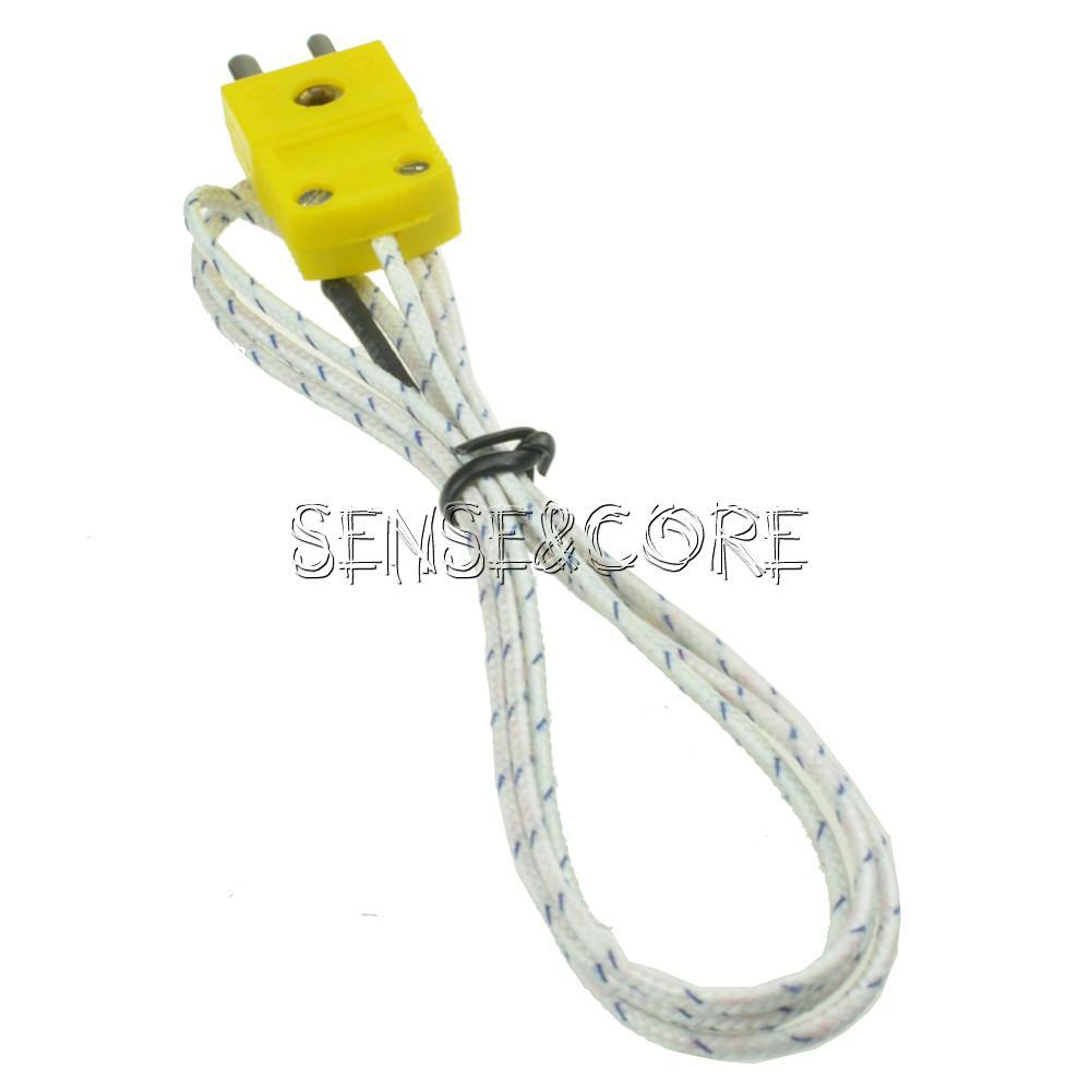 1m Wire K Type Thermocouple Sensor Probe Test Temperature -50~~300°C-