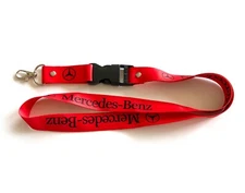 Mercedes Benz Lanyards 1 inch x 22 inch KeyChain ID Badge Cardholder RED