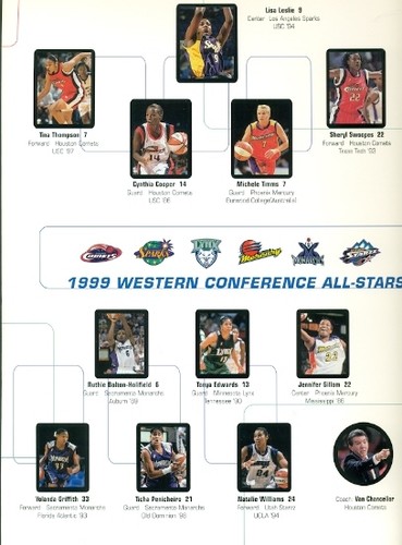 WNBA-BALONCESTO-PRIMERO-1o-PROGRAMA INAUGURAL DE JUEGO DE ESTRELLAS WNBA-NUEVA YORK-1999 - Imagen 4 de 6
