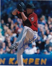 MATT LINDSTROM   HOUSTON ASTROS   ACTION SIGNED 8x10