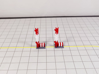 2x Rot & Weiß ILS ANTENNENTÜRME Flugzeugbau Landschaft Modelle Maßstab 1:200