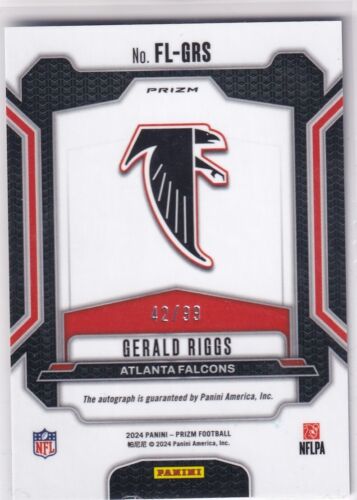 2024 Panini Prizm NFL Football FL-GRS Gerald Riggs Pink Ice Legends Auto 42/99 - Bild 2 von 2