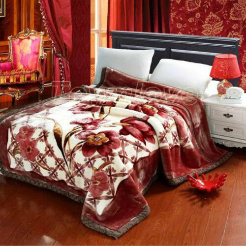 Super Soft Warm Fluffy Blanket Double Layer Mink Blanket Double Bed Linen Thick - Picture 18 of 34