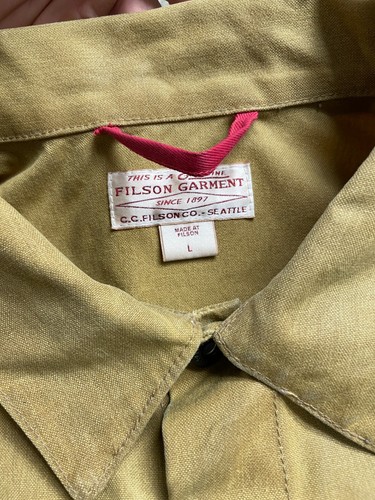 Filson Herren LARGE TIN CLOTH kurze ungefütterte Cruiser Jacke hellbraun 10410 braun Mantel L - Bild 8 von 9