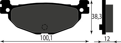 Bremsbeläge hinten 5HE W0046 00 YAMAHA CP 250 (1B71) Maxam/Morphus 2006