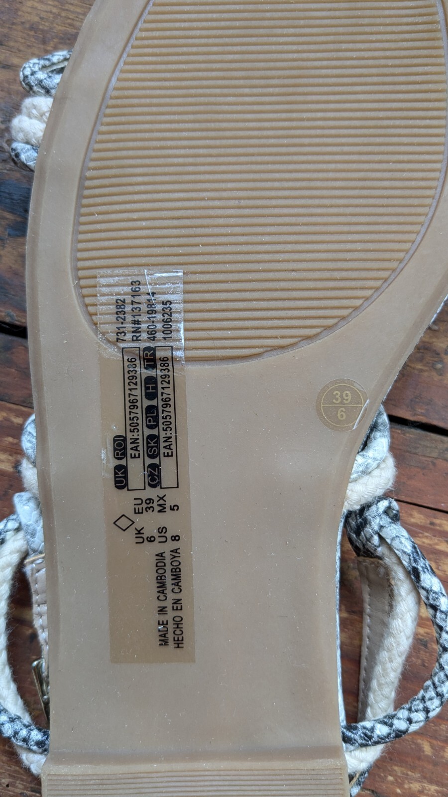 APL Sandali F E F Taglia 6