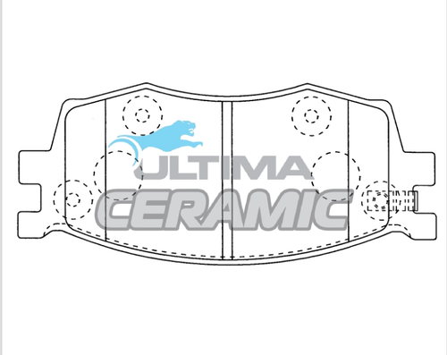 4 x Ultima Front General CT Brake Pads for Hyundai Accent LC MC i20 PB PBT - Picture 2 of 2