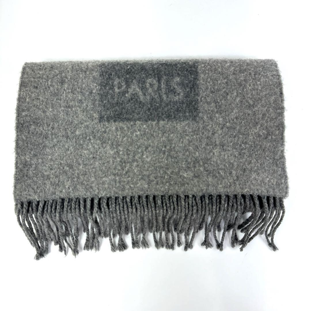 Louis Vuitton Large Logo Scarf 100% Cashmere Grey Women's Louis Vuitton Large Logo Scarf 100% Cashmere Grey Women's