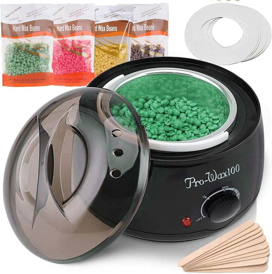 Chauffe cire 500ml Épilation à la cire + 4 paquets haricots + 10 Spatules   - Photo 2/4