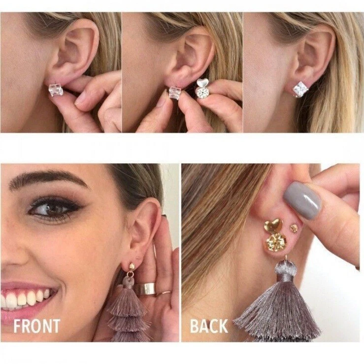Magic Bax Tightening Earring Lifters Ear Lobe Support Backs Clip Hypoallergenic