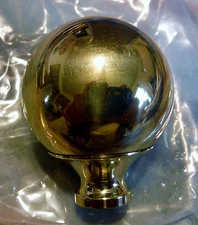 One Brass 1 3/4" Finial For Antique Iron & Brass Beds 3/8" thread hard to find